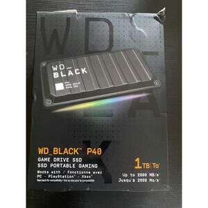 Western Digital WD_BLACK P40 Game Drive 1TB External Portable SSD USB-C 2000MB/s